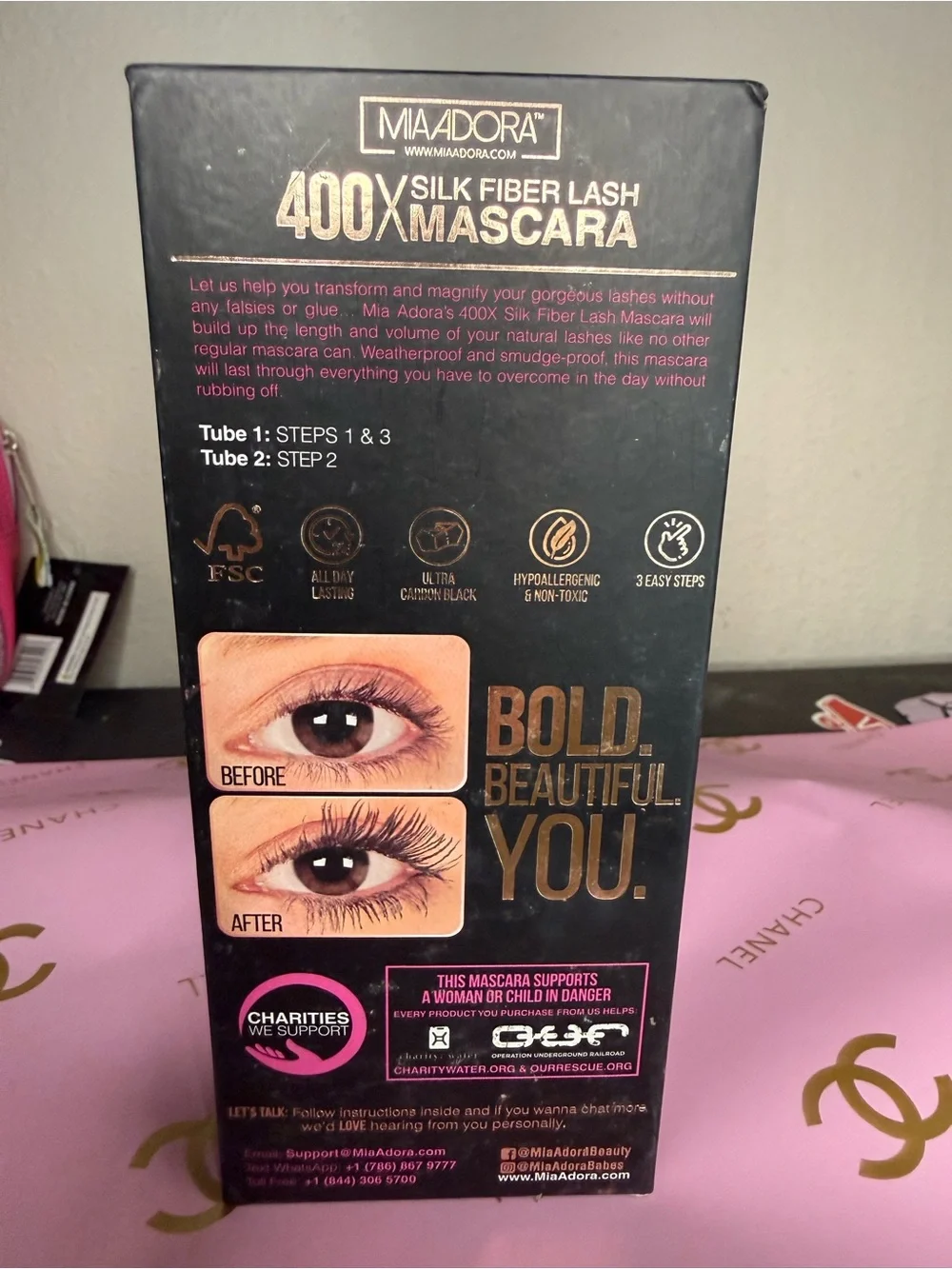 Mia Adora 400X Silk Fiber Lash Mascara - Black
